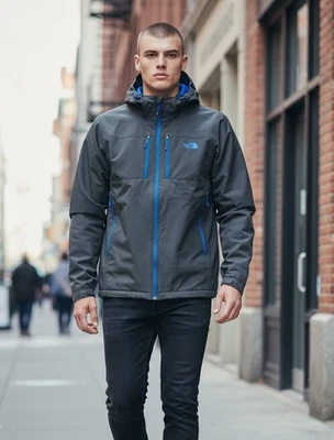 The North Face Jacket Mens XL Gray Blue Apex Elevation Primaloft Hooded Windwall - Image 1 of 4