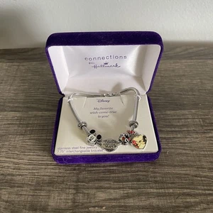 Connections from Hallmark Edelstahl Mickey Minnie Bettelarmband Neu 7,75" - Bild 1 von 5