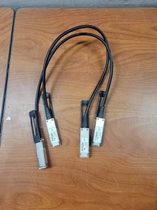 lot of 2 Cisco Meraki QSFP 40G 0.5M Stacking Cable MA-CBL-40G-50CM - Picture 1 of 2