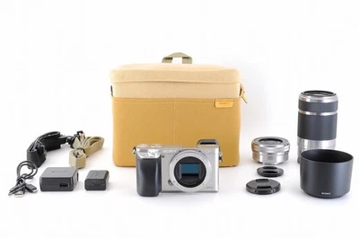 Sony a6000 ILCE-6000Y w/ SELP1650 SEL55210 5,264shots -Near Mint- 35 Languages - Image 1 of 4