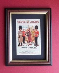 POSTCARD SCOTS GUARD FRAMED - Picture 1 of 1