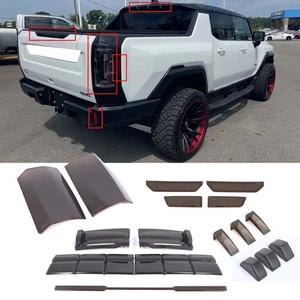 Cubierta protectora de cabina de luz de marcador ahumada delantera trasera para camioneta HUMMER EV - Imagen 1 de 23