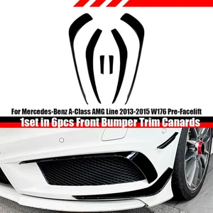 6xFront Bumper Side Canards Splitters For Benz A-Class AMG Line 13-2015 W176 Pre - Picture 1 of 11