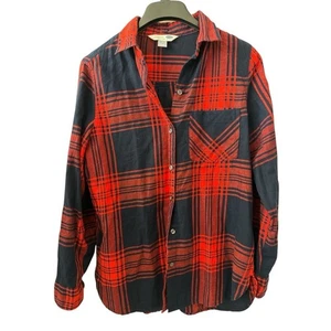 Old Navy Damen "The Classic Shirt" rot & blau kariert Flanell - Gr. M - Neu mit Etikett - Bild 1 von 6