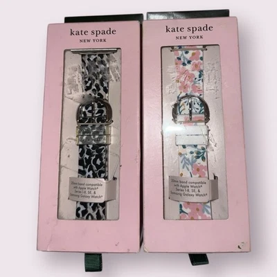 2 Kate Spade New York Floral & Leopard Watch Bands Apple / Samsung  20 mm New - Image 1 of 4