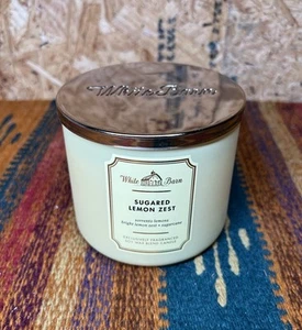 White Barn Sugared Lemon Zest 3-Docht Duftkerze 14,5 oz BRANDNEU - Bild 1 von 5