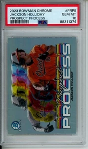 Jackson Holliday 2023 Bowman Chrome Prospect Process #PRP-9 Orioles PSA 10 - Bild 1 von 2