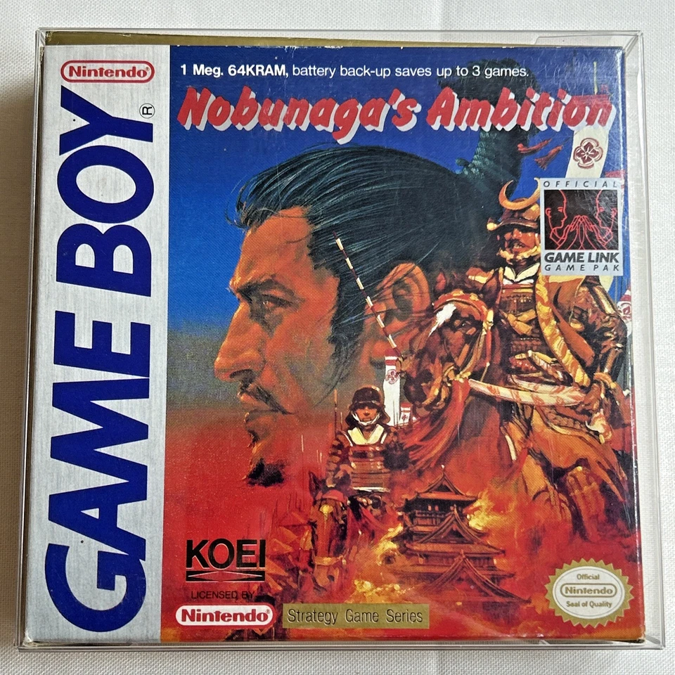 Nobunaga's Ambition Nintendo Game Boy CIB Complete w/ Protector Mint Rare 1991 - Image 1 of 4
