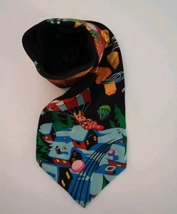 Addiction Christmas Necktie Mens Holiday Silk Santa Reindeer Parachute 58" X-Mas - Foto 1 di 8