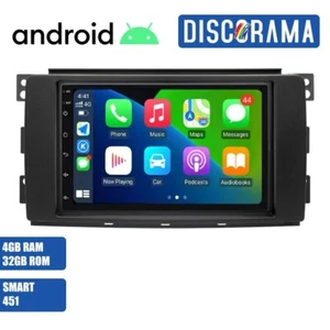 AUTORADIO ANDROID SMART FORTWO 2007-2010 STEREO AUTO TOUCH 7" WIFI NAVIGATORE - Foto 1 di 5