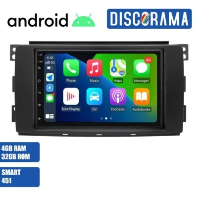 AUTORADIO ANDROID SMART FORTWO 2007-2010 STEREO AUTO TOUCH 7" WIFI NAVIGATORE - Immagine 1 di 4