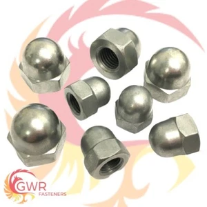 M8 x 1mm M10 x 1mm M10 x 1.25mm FINE PITCH Dome Nuts - 303 Stainless Steel Nut - Picture 1 of 1