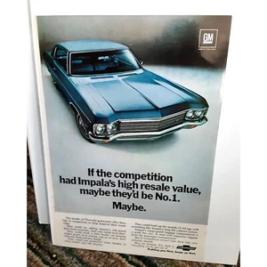1970 Chevy Impala Print Ad vintage 70s - Picture 1 of 1