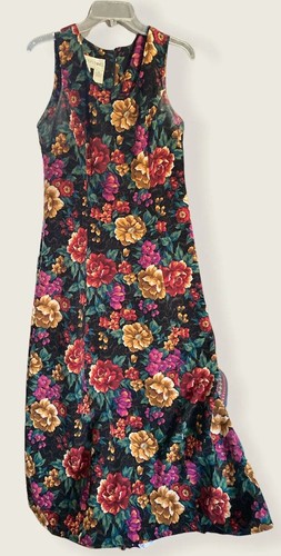 PALM ANGELS Abito morbido vintage Betsy's Things stampa floreale poliestere taglia 8 vestito senza maniche