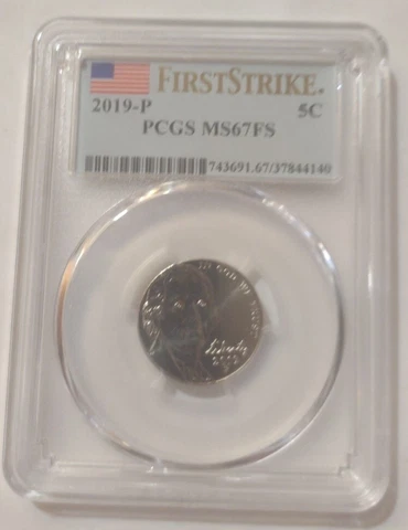 2019 P Jefferson Nickel 5c PCGS MS67FS Full Steps Top Pop 37 Cover