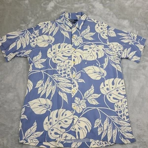 Vtg Polo Ralph Lauren Size Medium "Adams" Hawaiian Camp Shirt Pineapples Fronds - Picture 1 of 7