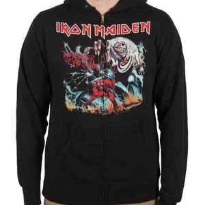 Iron Maiden NUMBER OF THE BEAST NOB Zip Up Hoodie Hooded Sweatshirt NEW Licensed - Picture 1 of 3