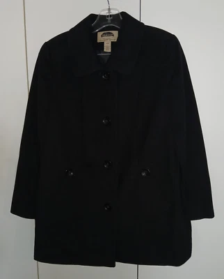 Casaco de lã/nylon preto feminino Mark Reed-12p-mal usado-bom - Imagem 1 de 3