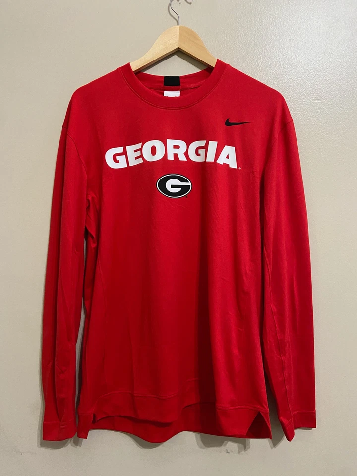 Nike Georgia Long Sleeve Nike T-Shirt Athletic Cut Size XL