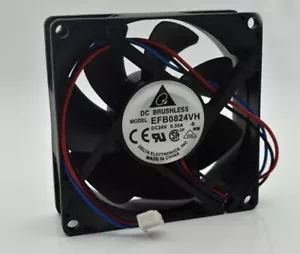 DELTA EFB0824VH 8025 24V 0.35A 80*80*25mm 8CM 3wire Double ball cooling fan - Picture 1 of 2