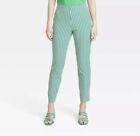 A New Day Women's High-Rise Slim Fit Ankle Pants Green Geo 4 NWT
