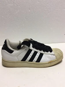 Vintage Adidas Superstar Herren Größe 7 weiß schwarz Sportschuhe/Sneaker 2003 - Bild 1 von 10