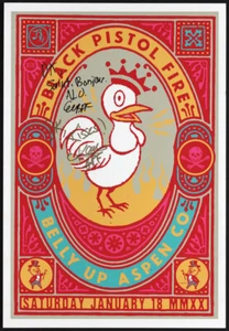 Autographed Black Pistol Fire Belly Up Aspen Scrojo Poster Hand Signed 1/18/2020 - Picture 1 of 1