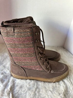 Botas de nieve Roxy Chesapeake para mujer talla 8 marrón con cordones media pantorrilla senderismo al aire libre Foto 1 de 4