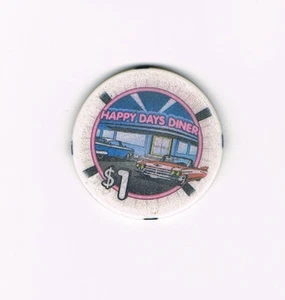 Happy Days Diner $ 1 Casino Chip Lakewood, Washington - Bild 1 von 2