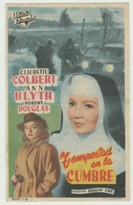 Thunder on the Hill 1951 Spanish Movie Herald - Claudette Colbert, Ann Blyth - Picture 1 of 2