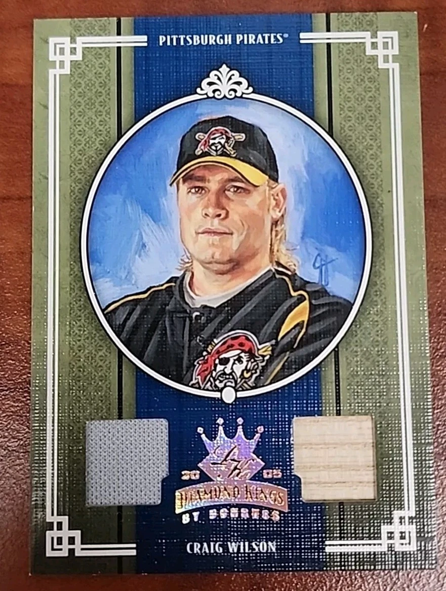 2005 Donruss Diamond Kings Materials Bat & Jersey Craig Wilson /200 Pitt Pirates