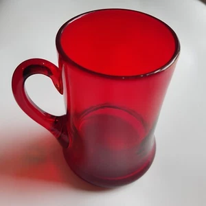 Taza de vidrio rojo rubí Monica Bratt Reijmyre Glasbruk 11 cm diseño vintage Suecia - Imagen 1 de 19