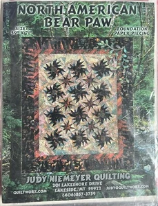 Vintage 2002 Judy Niemeyer Bear Paw Quilt Pattern Paper Piecing Quiltworx New - Picture 1 of 2