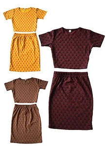 Girls Kids Floral Outfit Crop top OR Skirt Short Sleeved 5 to 13 yrs Dress - Picture 1 of 1
