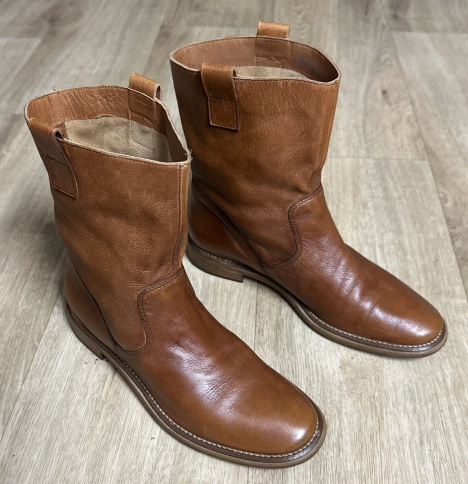 Botas de media pantorrilla de cuero suave Cole Haan Western para mujer 6 B, C10D31844 Foto 1 de 4