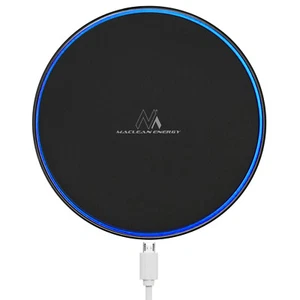 Ładowarka bezprzewodowa Qi Maclean Fast Charge czarna MCE250B - Zdjęcie 1 z 6
