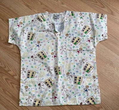 S.C.R.U.B.S. MEDIUM Scrub Short Sleeve - NEW - Children's Hospital Print - Image 1 of 4