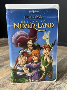 Walt Disney Peter Pan Return to Never Land VHS tape Clamshell  - Imagen 1 de 12