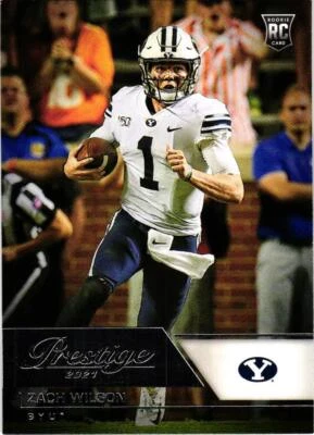 2021 Chronicles Collegiate #82 Zach Wilson Prestige Base - Image 1 of 2