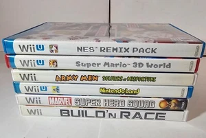 Nintendo Wii and Wii U Lot 6 games NES Remix Pack, Super Mario 3D world, TESTED. - Picture 1 of 15