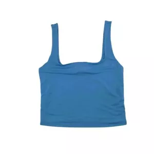 Canotta blu cielo atletica crop senza maniche allenamento yoga sport reggiseno stile taglia S - Foto 1 di 7