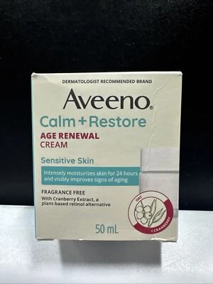 Aveeno Calm + Restore Age Renewal Cream 50ML (1.69 Oz)  24 Hr - Sensitive Skin - Image 1 of 4