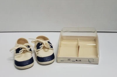 De Colección Mrs Days Ideal Bebé Cuna Sillín Zapato Talla 1 Estilo 30 Color Azul Caja Original Foto 1 de 4