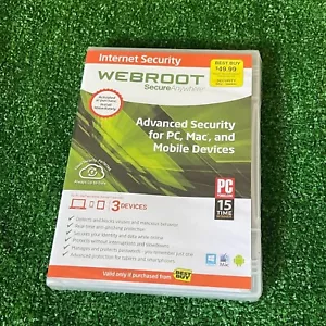 Webroot Secure Anywhere Advanced Security for PC, Mac and Mobile Devices CD NEW - Picture 1 of 7