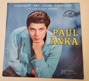 Paul Anka TONIGHT MY LOVE TONIGHT (ROCK N ROLL 45/PS) #10194 PLAYS VG++ - Picture 1 of 6