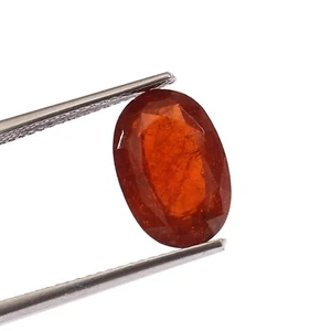 4.7 Cts Natural Hessonite Garnet Oval Faceted Loose Gemstone For Jewelry Making - Picture 1 of 2