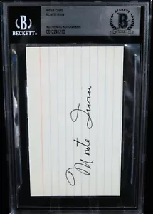 Monte Irvin New York Giants Signed 3x5 Index Card Beckett Authenticated BAS - Picture 1 of 1