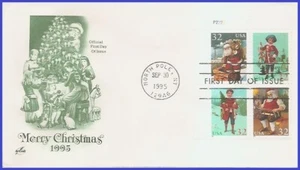 USA5 #3004-07 U/A ARTCRAFT FDC PB4 Santa and Children - Bild 1 von 1