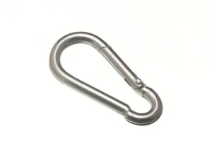 New 2 X Snap Hook Spring Locking Clips ( Carbine ) M4 Zinc Plated Steel - Onesto - Bild 1 von 1