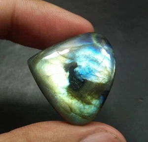 47 Ct Natural Lovely Labradorite Pear Cabochon Multi Flash Loose Gem Pendant Use - Picture 1 of 4
